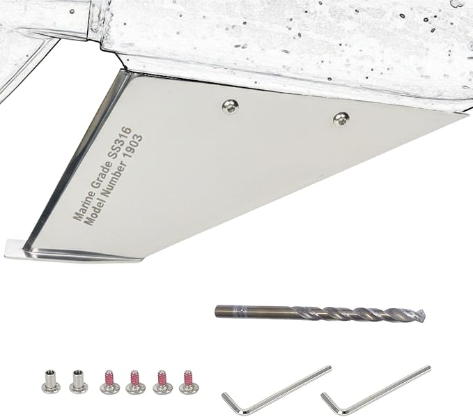 27341 Outboard Skeg Protector Guard for Mercury 40 50 60 HP Motor | SeaSierra-5003 Lower Unit Skeg Cover, Damage Repair, Marine Grade 316 Stainless