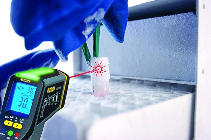 General Tools Infrared Thermometer #IRTC50, -40° to 428° F, Tricolor Light Panel, Scanner