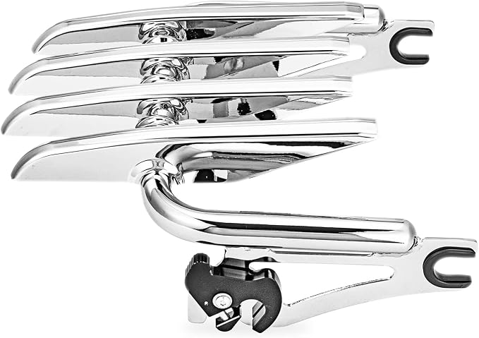 Mofun Chrome Luggage Rack Stealth Style Detachable Compatible with Harley Touring Street Electra Road Glide Road King 2009-2025, Fit Street Glide Accessories