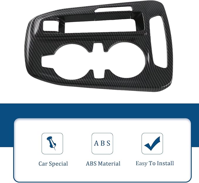 Center Console Gear Shift Panel Cover Anti Scratch Gear Shifter Trim Interior Decoration Accessories ABS Material Imitation Carbon Fiber Pattern for Chevrolet Trax 2023 2024 2025 Pack of 2