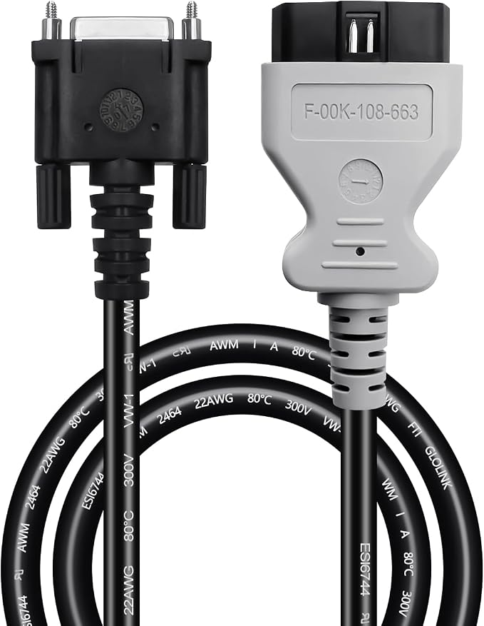 OBDii Diagnostic Tool OBD2 Diagnostic Tool F-00K-108-663 for Mdi2 Multiple Diagnostic Cable,Replace F-00K-108-663 EL-52100-1 1699200142 Cable for MDI II EL-52100 for GM Diagnotic Scanner-16 Pin