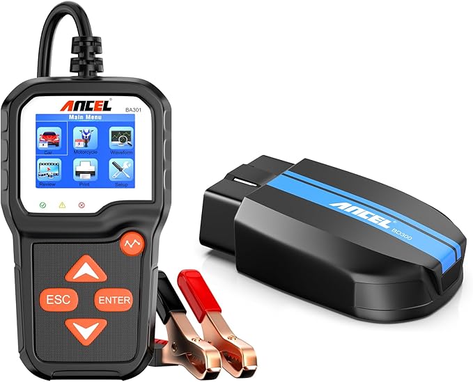 ANCEL BD300 OBD2 Scanner Bluetooth with ANCEL BA301 6V 12V Car Battery Tester