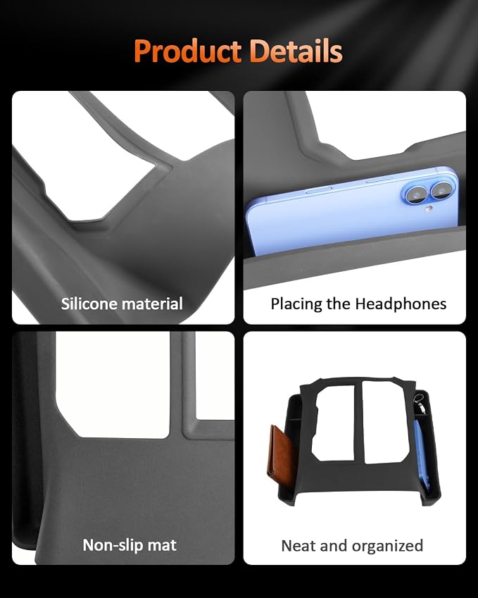 for 2026 Toyota RAV4 Gear Shift Panel Cover with Side Pocket Storage Silicone Shifter Console Protector with Organizer Pouch 6th Gen RAV4 (LE/XLE/SE/XLE Premium/Woodland/XSE) Accessories