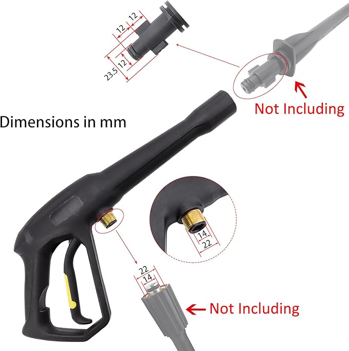 Bear Force Pressure Washer Spray Gun Trigger Handle, Pressure Water Gun, Compatible with Some of Ryobi, Greenworks, Craftsman, Kar-cher, SunJoe, Westinghouse, LWQ Electric Pressure Washer Max 1900 PSI