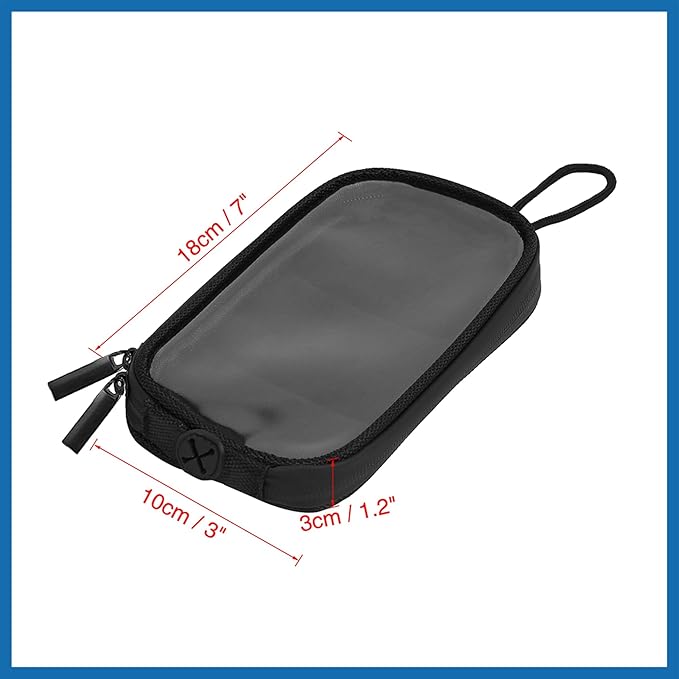 Universal 7'' Magnetic Tank Bag with Headphone Hole PU Leather Waterproof Motorbike Saddlebag for Motorcycle Item Replacement