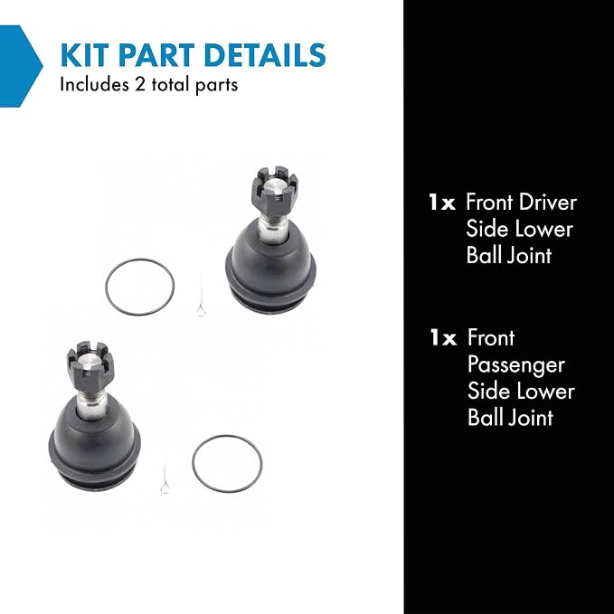 TRQ Front Lower Ball Joint Set Compatible with 1998-2004 Nissan Frontier