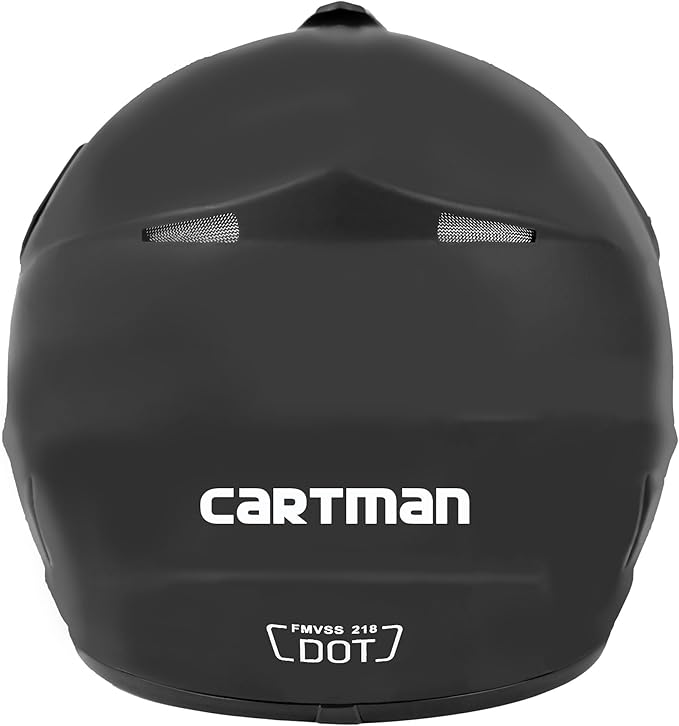 CARTMAN Adult Dirt Bike Helmets Motocross ATV Dirtbike Offroad Full Face Motorcycle Helmet, DOT Approved Matte Black and Blue