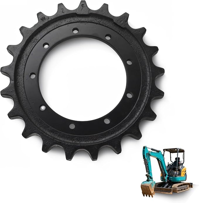Gear Drive Sprocket Compatible with KX71-3 U35 Mini Excavator | 2039666, 21 Teeth, 9 Mounting Holes, Track Drive Gear Sprocket, Integrated One-piece Sprocket Unit, Stable Power Transmission