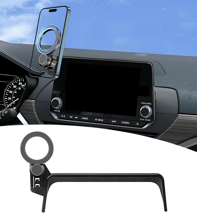 Magnetic Car Phone Mount for 2020-2025 Nissan Sentra /2021-2024 Altima Accessories,for MagSafe Strong Magnets Cell Phone Holder 7-Inch Screen Cradles,with Portable Phone Gripper 360° Rotation