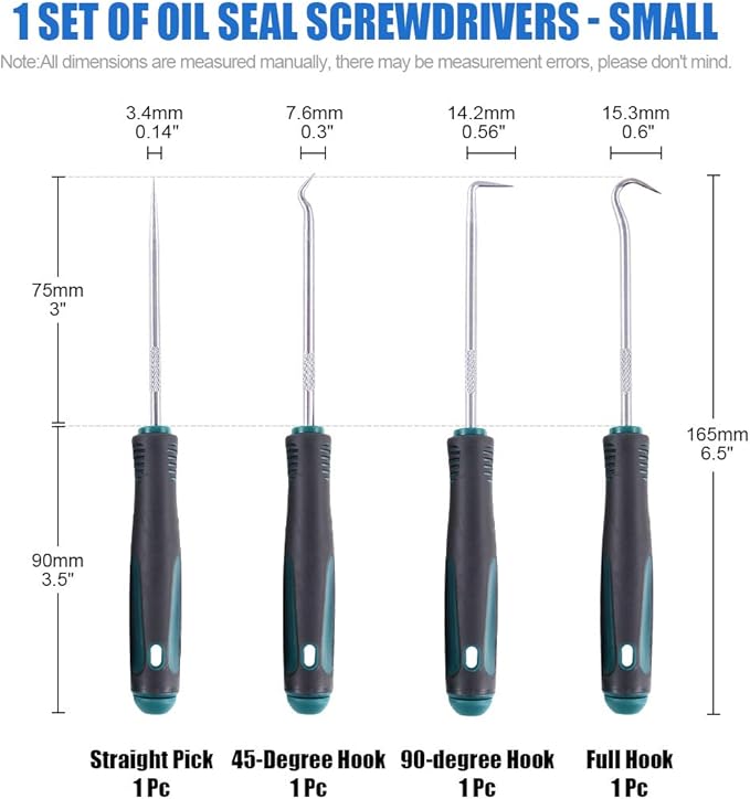 Glarks 10 In 1 Heavy Duty Hook and Pick Set, 9Pcs Precision Scraper, Hook and Pick with a 19 to 69 CM Telescopic Magnetic Pickup Tool For Removing Gaskets, Springs, Oil Seals, O-rings
