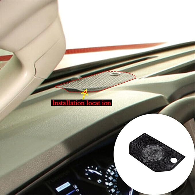Stainless Steel Black Car Dashboard Speaker Mesh Net Panel Decorative Cover Fit forToyot-a Tundra 2022 2023 Auto Dashboard Speaker Grille Speaker Net Cover