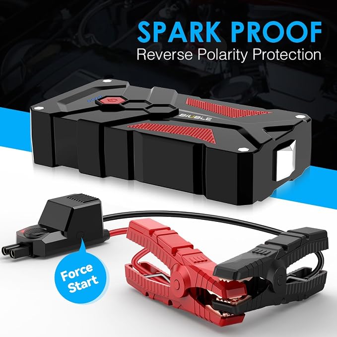 Jump Starter Car Jump Starter Auto Battery Booster Pack 5000A Peak 12V with USB-C Quick Charge,Lithium Jump Box with LED Light(Up to 7.0L Gas or 5.5L Diesel Engine)