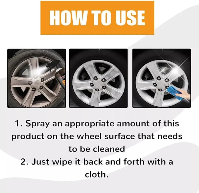 Upgraded Bronze Bomber Wheel Cleaner, Tire Cleaner,- Safe on Chrome and All Wheel Finishes - Brake Dust, Dirt, Browning, Grease, and Grime Remover USA (4 Pack)