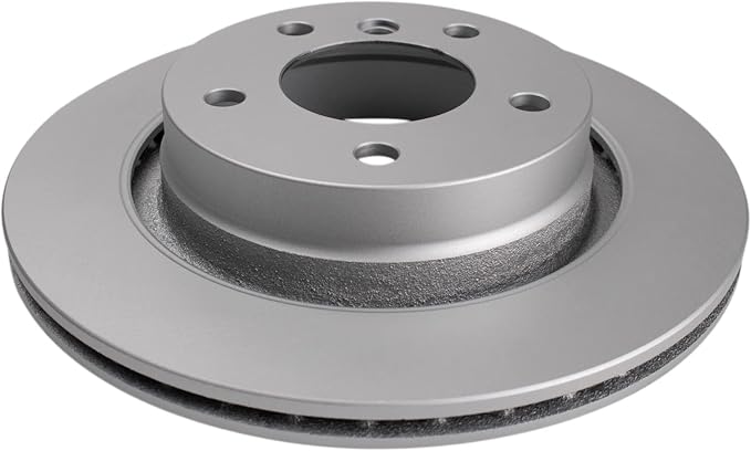 TRQ Rear Brake Rotor Set G Coated Vented Compatible with 1996-1998 328i 1998 328is 1999-2000 323i 2000 323Ci 2000 328Ci 2000 328i 2001-2006 325Ci 2001-2005 325i