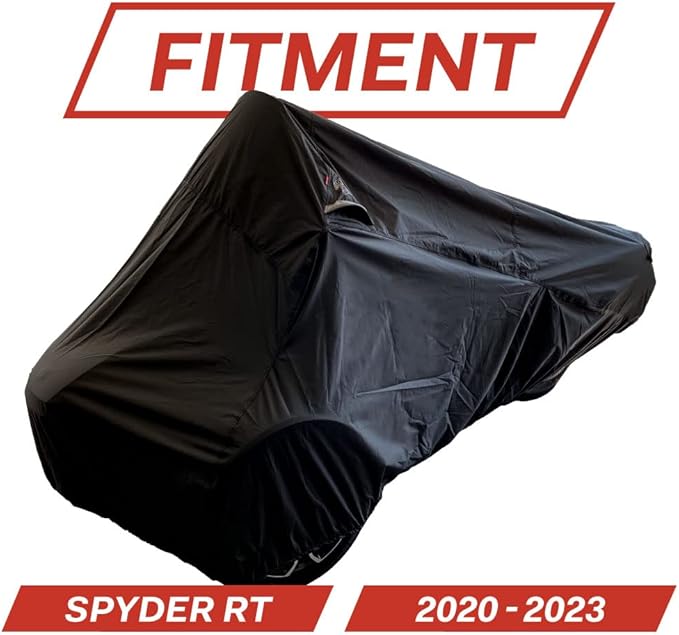 Dowco Indoor/Outdoor Motorcycle Cover Fits Can-Am Spyder RT Models 2020 And Newer - Guardian WeatherAll Plus - Black -All Season professional Grade, Waterproof, UV Protection, Heat Safe, Breathable