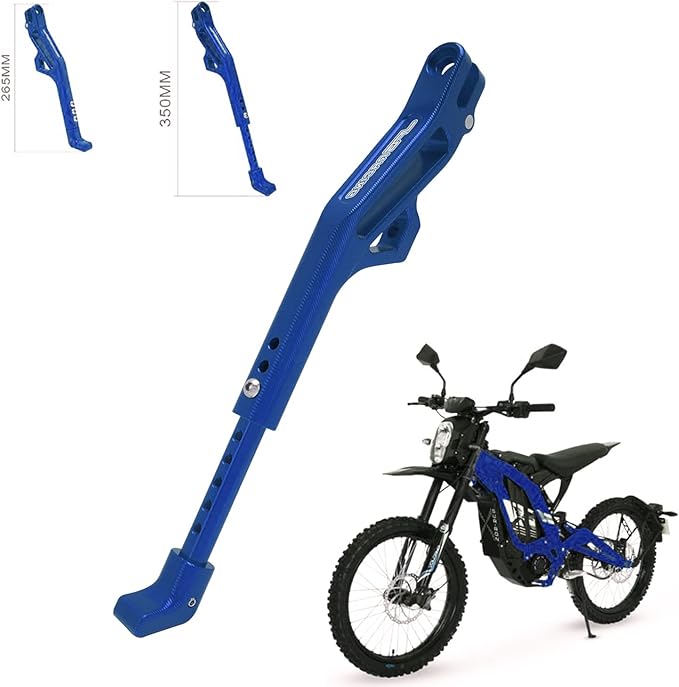 JFG RACING Sur Ron Kickstand,Motorcycle Kick Stand Side Aluminum Alloy CNC Adjustable for Surron Light Bee S/X Segway X160/X260 Talaria Sting Blue