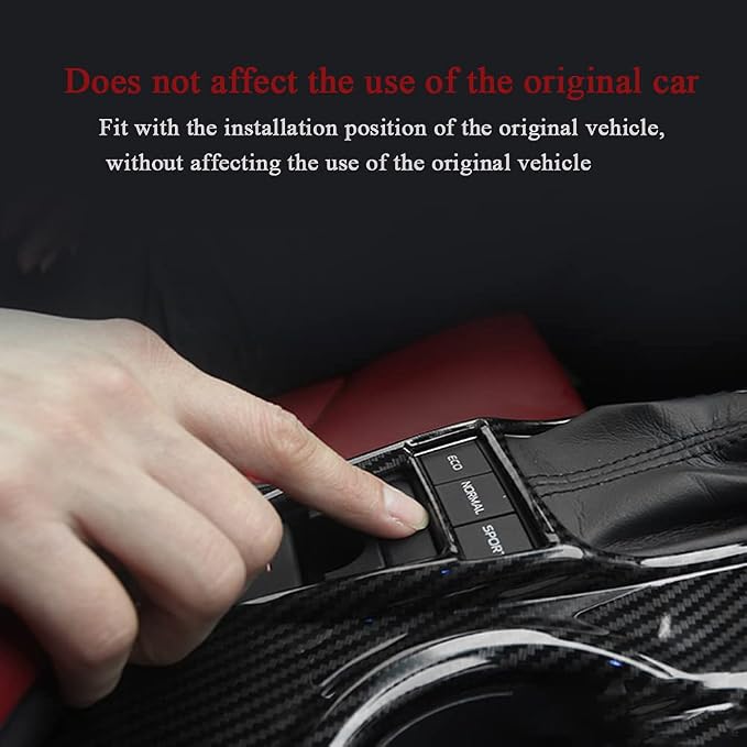 Rifoda for 2018 2019 2020 2021 2022 Toyota Camry ABS Accessories Center Console Gear Shift Panel Cover Fit for Carmy LE SE TRD SE-Nightshade Editon Interior Trims Carbon Fibre