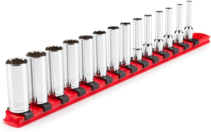 TEKTON 1/4 Inch Drive 12-Point Socket Set, 14-Piece | SHD90114