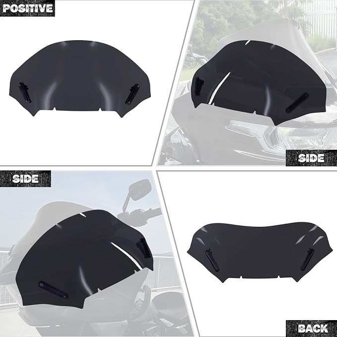 Road Glide Windshield 13.5" Wave Fairing Windscreen Cover for Harley FLTRX 2024-2025, FLTRXSE 2023-2025, FLTRXSTSE 2024-2025 Black