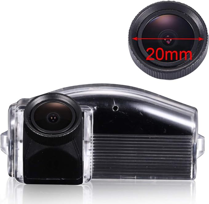20mm Lens 1280x720 Pixels HD Waterproof Car Rear View Backup Camera Vehicle-Specific License Plate Light Reverse Camera, Parking Safety Assistant System Night Vision, Replacement for Mazda 2/Mazda 3