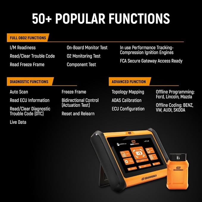 GEARWRENCH 7" Wireless Bi-Directional Diagnostic Scanner Tablet, Includes 4 Years of Software Updates | GWSMART07