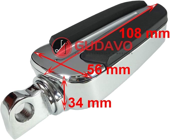 Motorcycle Aluminum Front Or Rear Foot Pegs Footboards Chrome Foot Pedal Footrests For Harley Davidson Street 750 XG750 Street 500 XG500 modele Touring 1988-2019 (Style: 8)