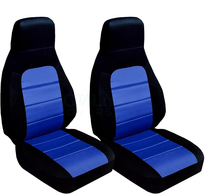 Totally Covers Compatible with 1990-2000 Mazda MX-5 Miata Seat Covers: Black and Dark Blue (22 Colors) Bucket