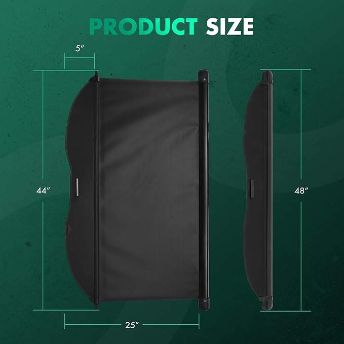 Cargo Cover for 2014-2018 Fit for Subaru Forester 2.0L 2.5L Retractable Rear Trunk Cargo Shade Luggage Security Cover Shielding Waterproof