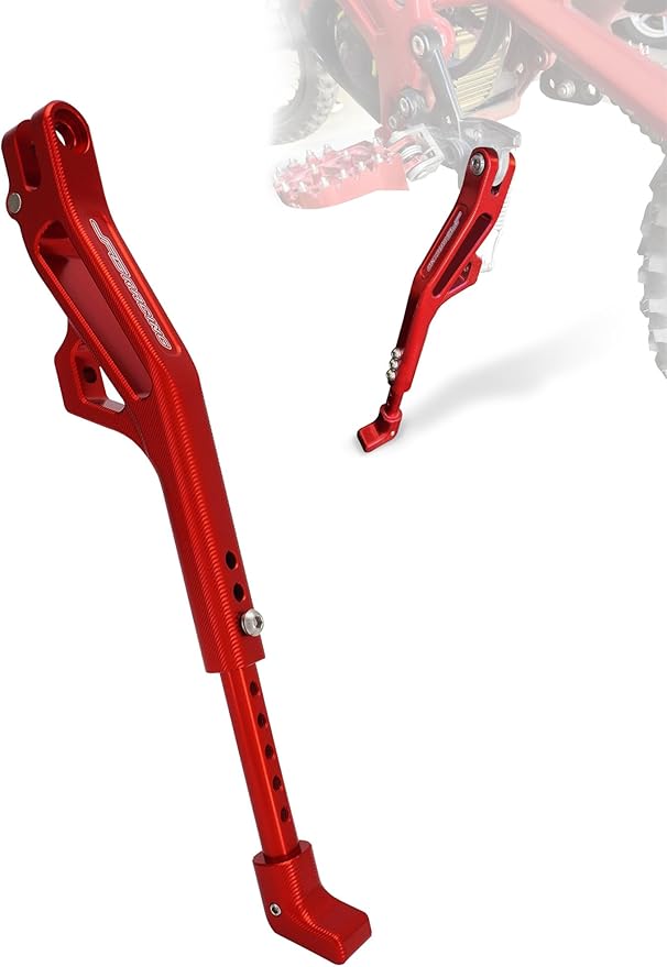 JFG RACING Kickstand for Edirt Bike,CNC Foot Pegs Kick Stand for Electric Dirt Bike Surron Light Bee X and S/E Ride Pro S SS SR/Talaria Sting/X160/X260-Red