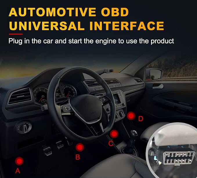 Outzone V519 OBD2 Scanner, Universal Car Code Reader with 2.8" Color Screen, 10 Languages & Print Function for All OBDII Vehicles – Check Engine Light & Live Data