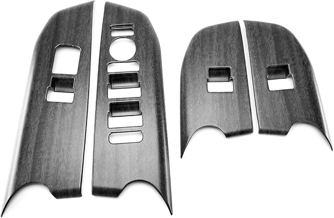 4PCS Door Lock Switch Covers Trim Compatible with Kia K4 2025-2026 Accessories (Wood Grain)