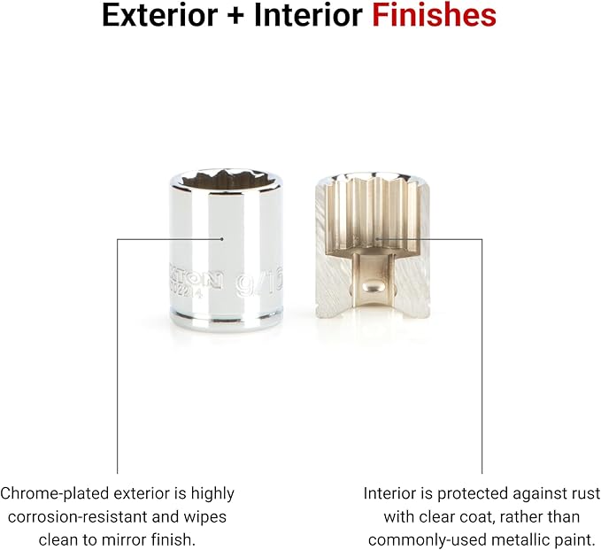 TEKTON 1/4 Inch Drive 12-Point Socket Set, 11-Piece | SHD90103