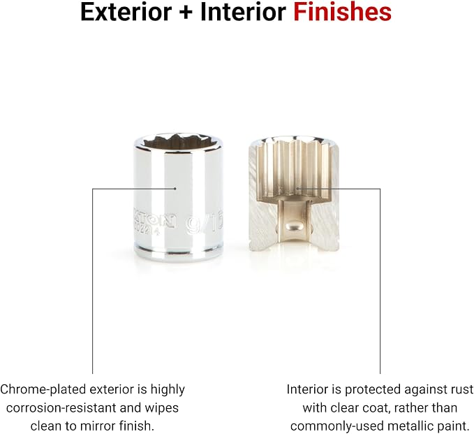 TEKTON 1/4 Inch Drive 12-Point Socket Set, 14-Piece | SHD90112