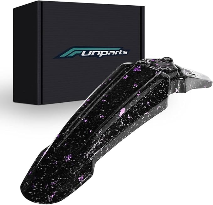 Funparts Sur Ron Front Fender,Carbon Fiber Motorcycle Fender Mud Guard for Surron Sur Ron LBX X260 X160 Electric Dirt Bike Purple