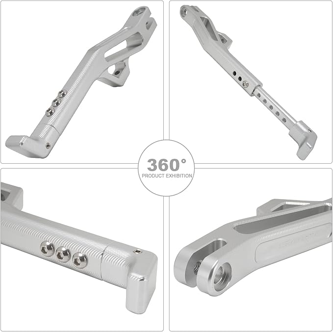 JFG RACING Sur Ron Kickstand,Motorcycle Kick Stand Side Aluminum Alloy CNC Adjustable for Surron Light Bee S/X Segway X160/X260 Talaria Sting Sliver