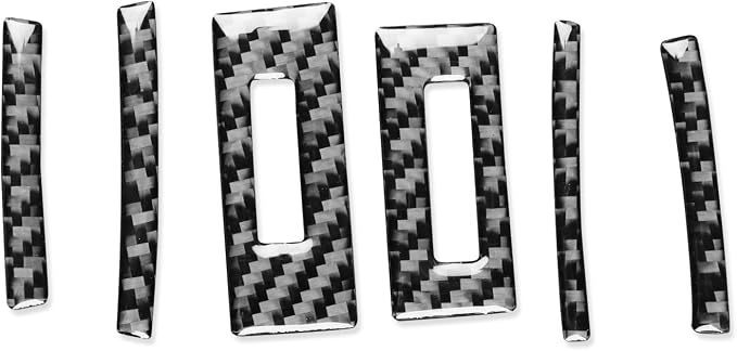 Soft Carbon Fiber Car Interiors Center Dash Left & Right Air Vents 6/pcs Decorative Stickers for Lexus RC300 350 200T 15-24 Carbon Fiber Interior Accessories