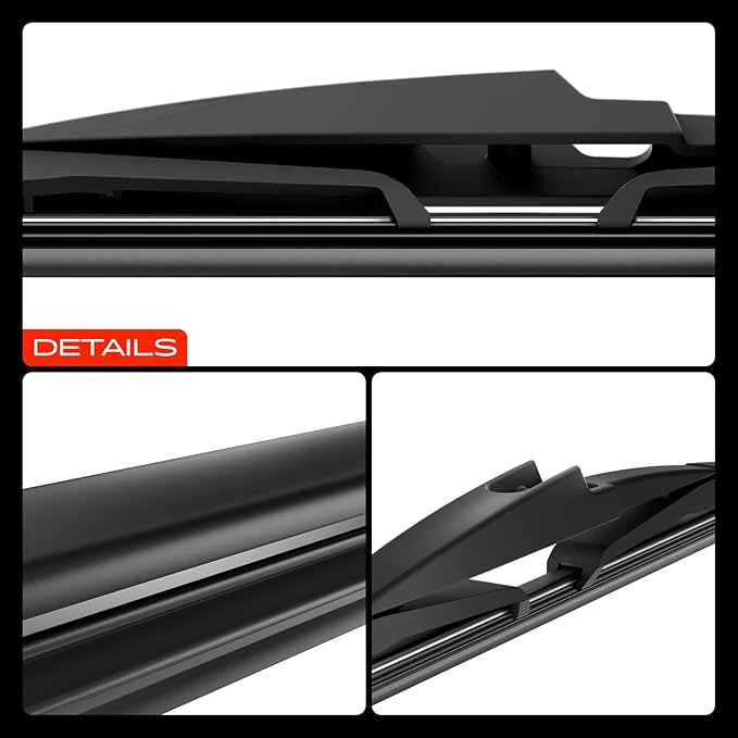 A-Premium 26"+16"+12" Windshield Wiper Blades Compatible with Hyundai Santa Fe 2019-2023, Elantra GT 2018-2020 - Front Rear Wipers Blade Set, Hook/RL4, with Wear Indicator & Towel (Pack of 3)