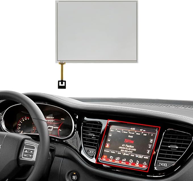 BENET 8.4in Touch Screen Digitizer Compatible with Chrysler Dodge Maserati Uconnect 3 RB5 RE2 Radio Navigation Display Monitor