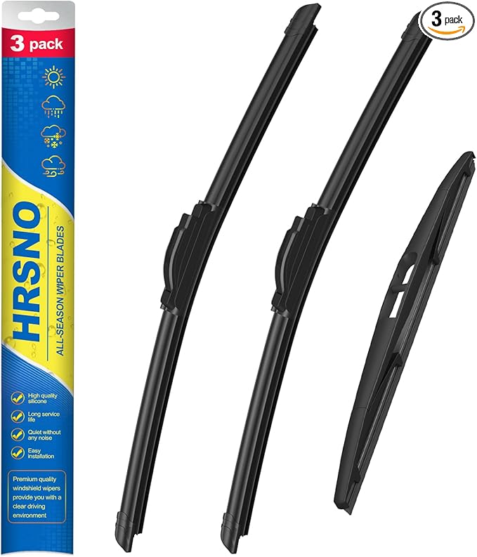HRSNO® Wiper Blades:3-Pack Windshield Wipers for Acura MDX 2022-2025-All-Season Beam Design-Quiet Streak-Free-Exact Fit Replacement for Acura Cars (26"/20"/16")