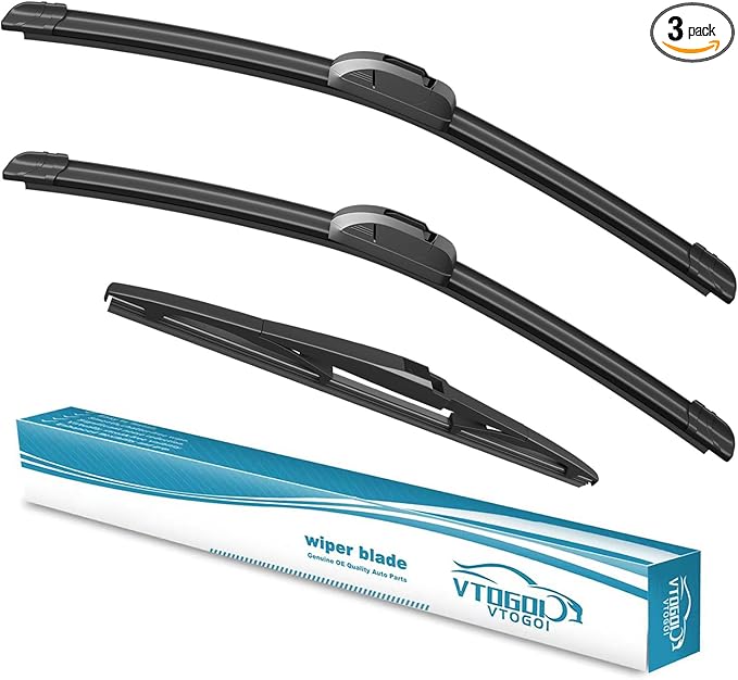 OEM Windshield Wiper Blades Replacement for Mazda CX-9 2007 2008 2009 2010 2011 2012 2013 2014 2015, All Weather Original Factory Quality Front & Rear Wipers Set 26"+17"+14" (Pack of 3)