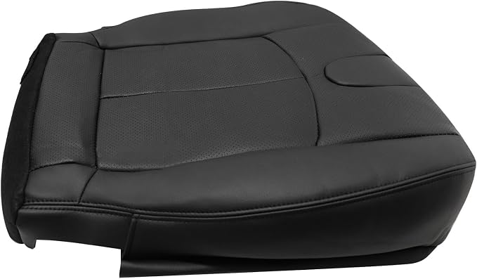 SecosAutoparts Front Perforated Leather Driver and Passenger Side Bottom Seat Cover Black Compatible with Infiniti G37 2008 2009 2010 2011 2012 2013