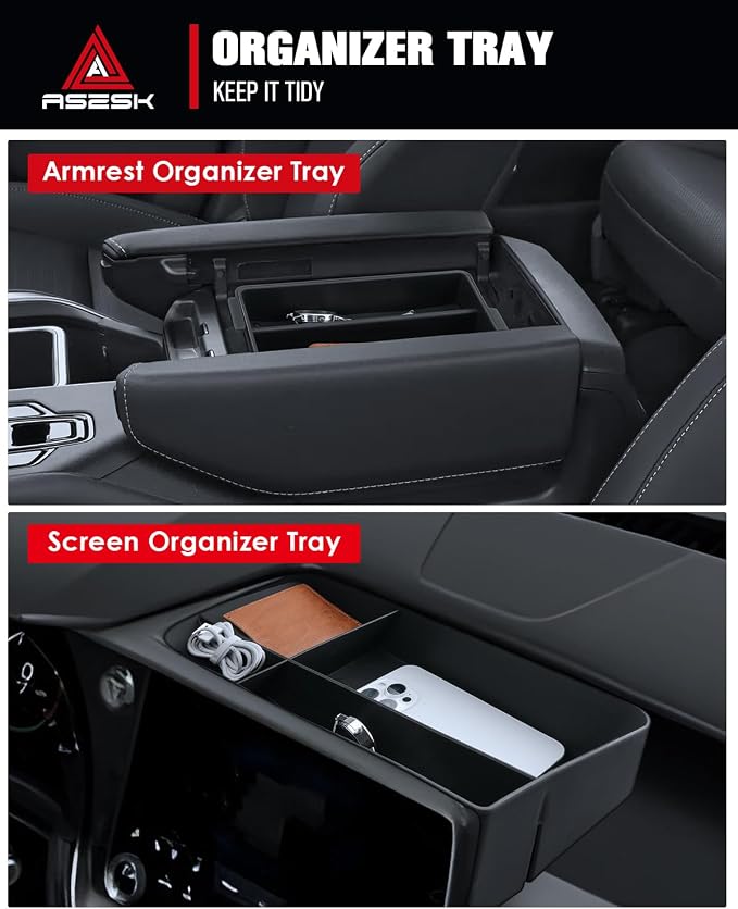 for 2024-2026 L EXUS TX350/TX350h/TX450h+/TX500h 3PCS Double Layer Center Console Armrest Organizer&Screen Organizer Tray