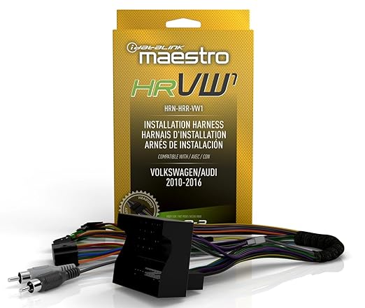 Idatalink Maestro HRN-HRR-VW1 T-Harness for Select Volkswagen Vehicles 2002-16, Replace The Factory Radio While retaining Steering Wheel Controls & use of amp (ADS-MRR or ADS-MRR2 Module Required)