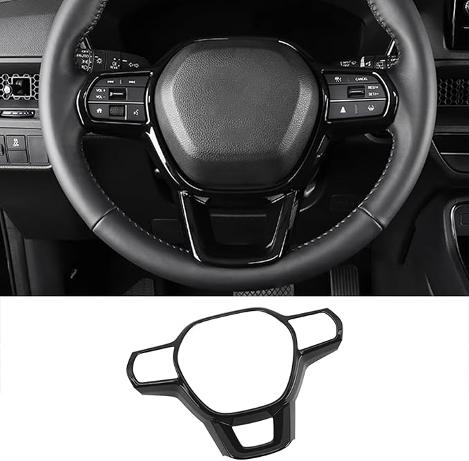 Car Accessories Fit for Honda CR-V CRV 2023 2024 Interior Button Cover Trim Strips (Glossy Black) ABS 1 PC