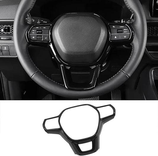 Car Accessories Fit for Honda CR-V CRV 2023 2024 Interior Button Cover Trim Strips (Glossy Black) ABS 1 PC