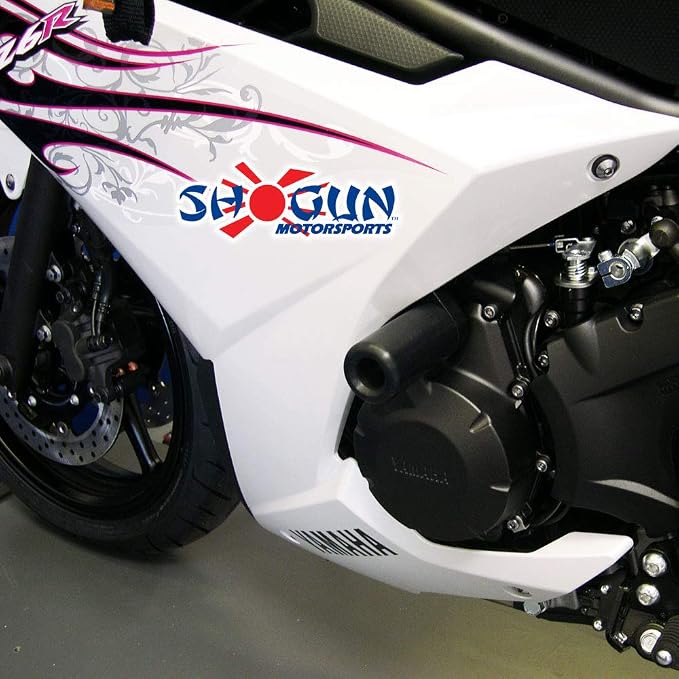 Shogun USA Made Yam FZ6R FZ6 R 2009 2010 2011 2012 2013 2014 2015 2016 2017 Black No Cut Frame Sliders - 750-6369