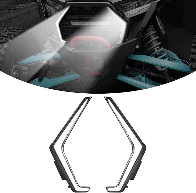 Kiwi Master Fang Lights for 2025 2026 Polaris RZR RZR PRO XP/PRO R/S Accessories, OEM Replacement # 2417278 2417279, Front LED Signature Lights, Pair