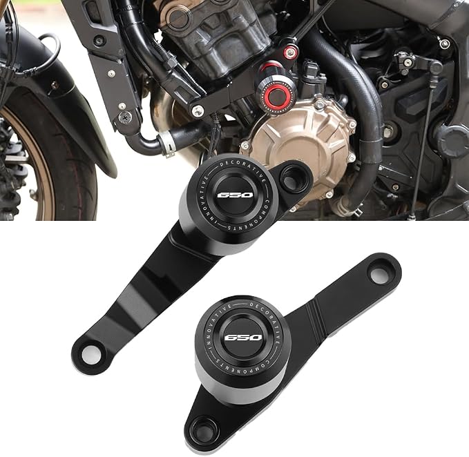 Frame Sliders Fit For CBR650R 2024 2025 | CBR 650R Falling Protector CBR 650R Crash Sliders Engine Protect Anti Slip Collision 2024 CBR650R Accessories 2025 CBR650R Accessories BK
