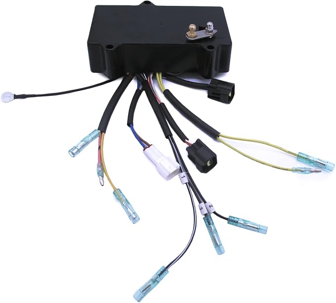Boat Engine 6H2-85540-10 6H2-85540-11 6H2-85540-12 6H2-85540-13 ABS Ignitor Capacitor Discharge Ignition Coil Unit Assembly for Yamaha Outboard Motor 2-Stroke 50HP 60HP 70HP