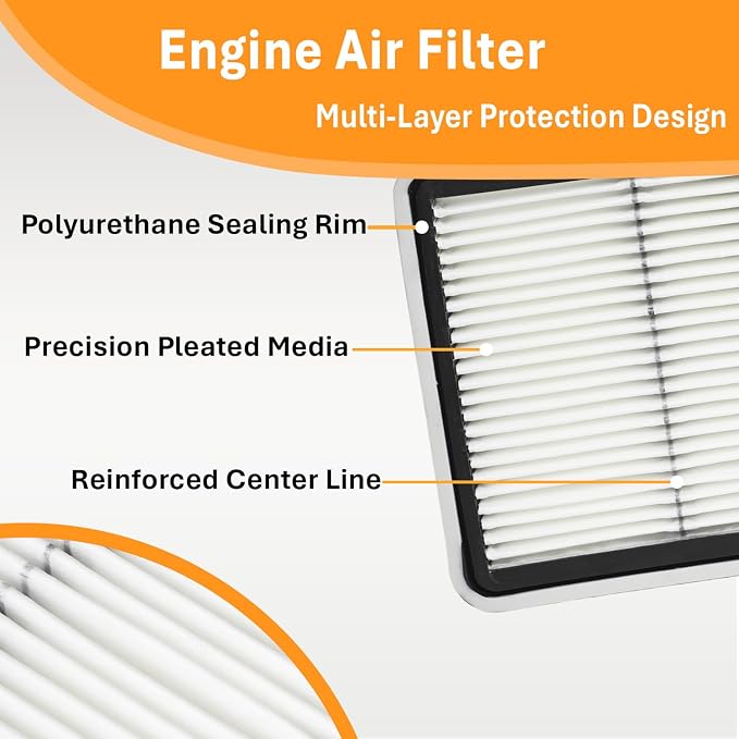 Engine Air Filter&Cabin Air Filter Combo Fits Subaru Forester 2009-2018,Crosstrek/XV Crosstrek 2013-2017,Impreza 2008-2016,WRX 2012-2021,WRX STI 2013-2018-CF10930&CA9997